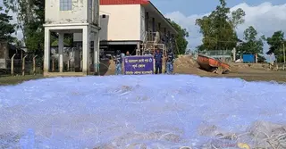 মহেশখালীতে যৌথ অভিযানে ১০৫ কোটি টাকার অবৈধ জাল জব্দ